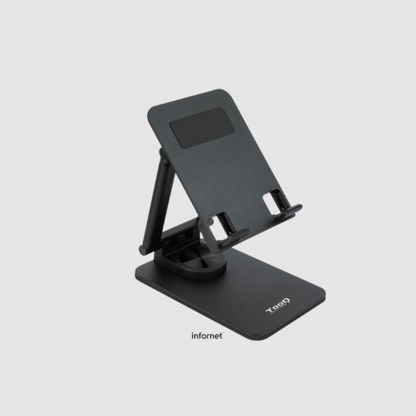 SOPORTE SOBREMESA AJUSTABLE PARA TABLETS 12.9" NEGRO TOOQ