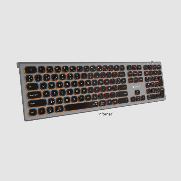  TECLADO WIRELESS MASTER RGB EXTENDIDO GRIS/NEGRO SUBBLIM