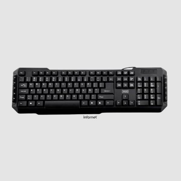 Teclado Multimedia Drile Negro PS2 3GO