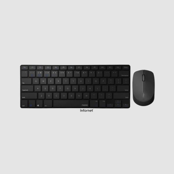 Combo de Teclado + Ratón inalámbricos Rapoo 9000M Negro