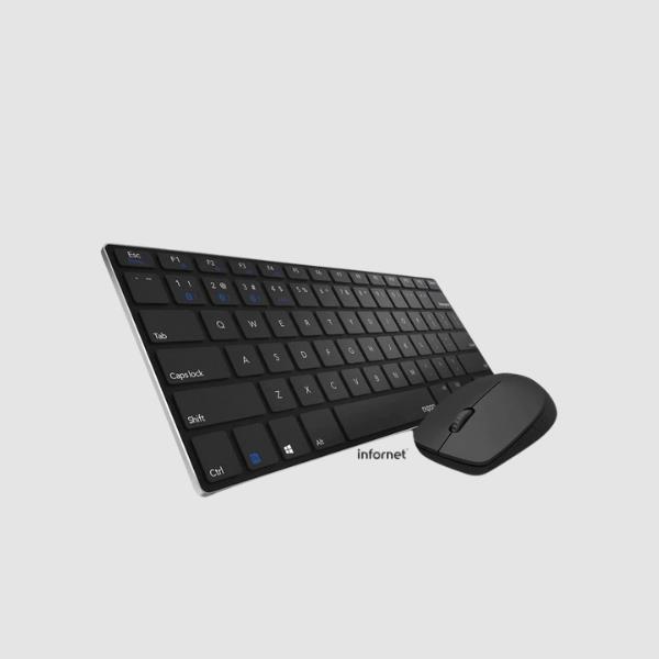 Combo de Teclado + Ratón inalámbricos Rapoo 9000M Negro