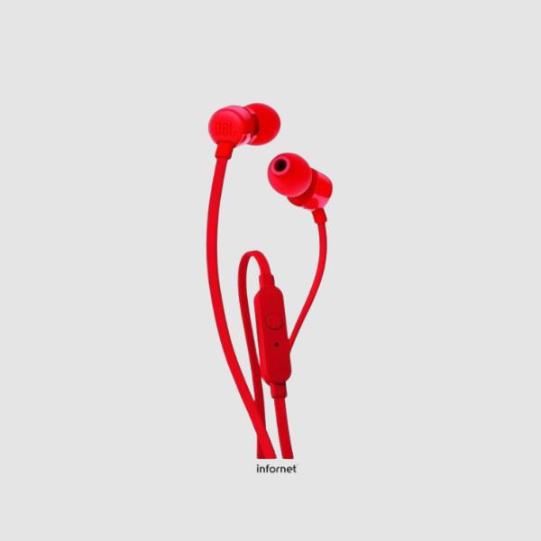 Auriculares JBL T110 rojo