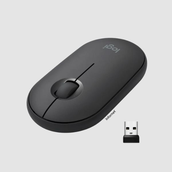 Ratón Logitech Pebble M350 - grafito - nano receptor
