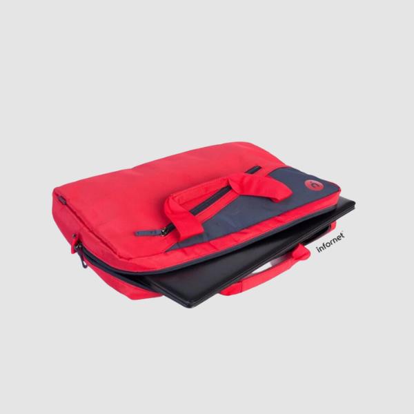 Maletín Monray Ginger Red para portátiles hasta 15.6"- 2 compartimentos + bolsillo