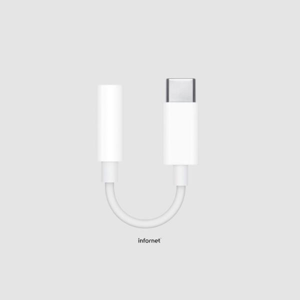 Adaptador Apple MU7E2ZM/A de USB Tipo-C a Toma para Auriculares 3.5mm