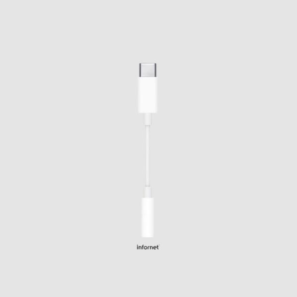 Adaptador Apple MU7E2ZM/A de USB Tipo-C a Toma para Auriculares 3.5mm