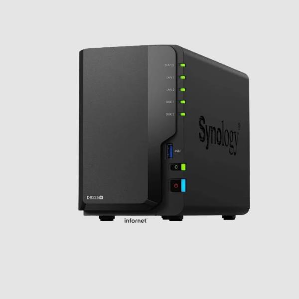 NAS Synology Diskstation DS225+/ 2 Bahías 3.5"- 2.5"/ 6GB DDR4/ Formato Torre