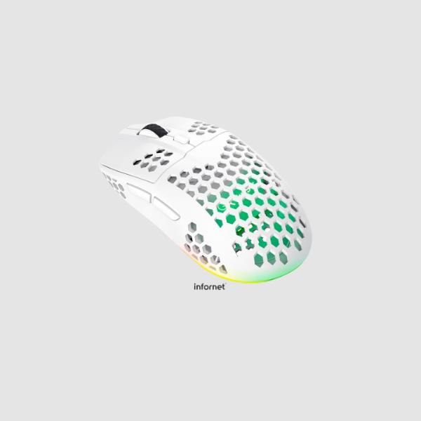 Ratón Gaming GXT929 Helox Blanco RGB Trust