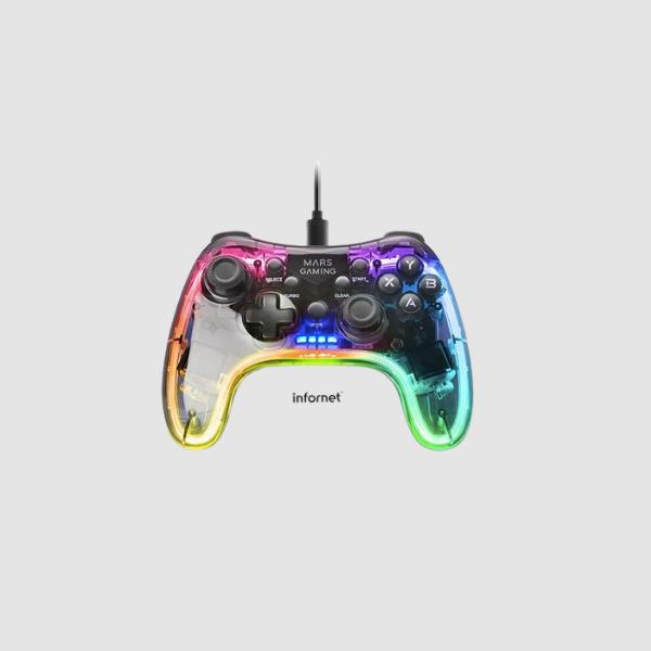 Gamepad Mars Gaming MGP-C neon RGB