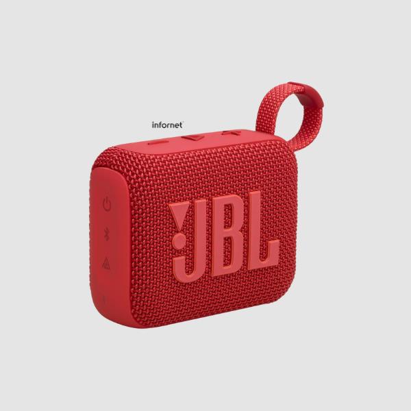 Altavoz con Bluetooth JBL GO 4/ 4.2W/ 1.0/ Rojo