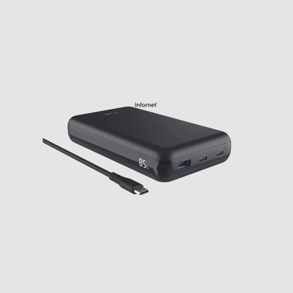 BATERIA EXTERNA DE 100W PARA PORTATIL/MACBOOK USB-C NEGRO TRUST