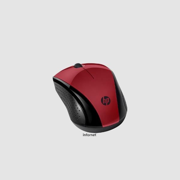 Ratón Inalámbrico HP 220/ Hasta 1600 DPI/ Rojo