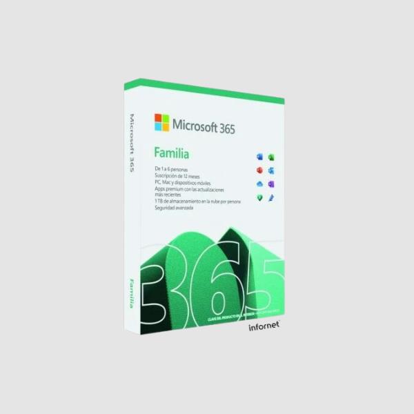 Microsoft Office 365 Familia/ 6 Usuarios/ 1 Año/ Multidispositivo
