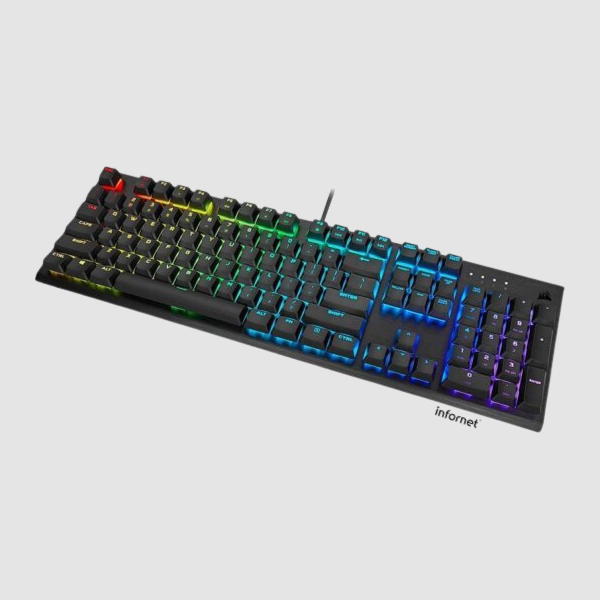 Teclado Corsair USB K60 RGB Cherry MX LOW PROFILE GAMING mecánico 