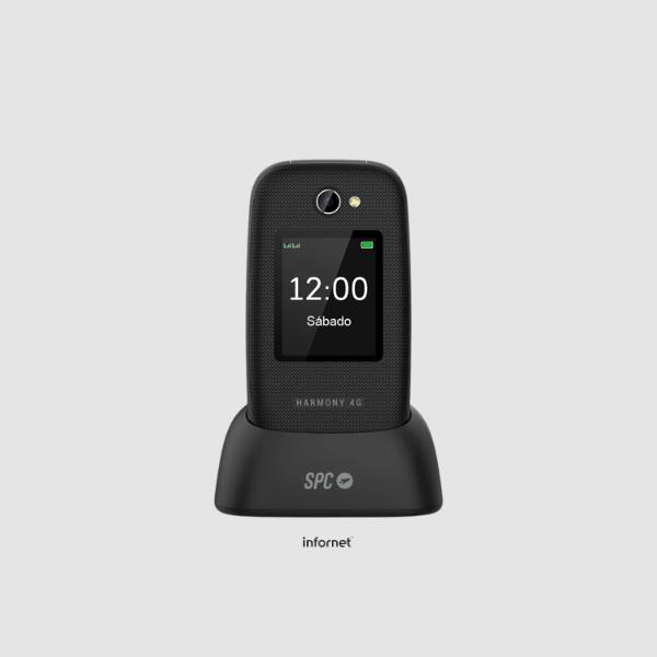Teléfono Móvil SPC Harmony 4G para Personas Mayores/ Negro