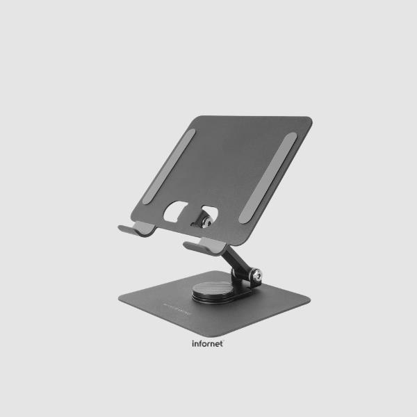 SOPORTE SOBREMESA PARA PORTATIL/TABLET GIRATORIO NEGRO MARS GAMING