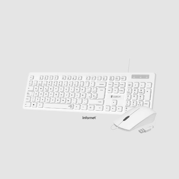 Teclado y Ratón Subblim Combo Business Slim Silencioso/ Blanco